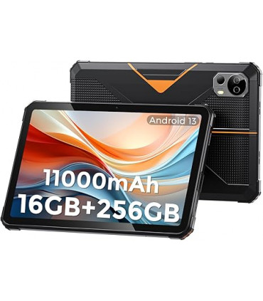 Fossibot DT1 16GB RAM 256GB ROM Таблет с IP68 защита, Black