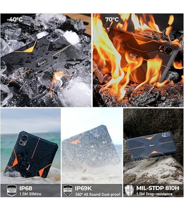 Fossibot DT1 16GB RAM 256GB ROM Таблет с IP68 защита, Black