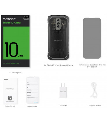 Doogee Blade 10 Ultra 8GB RAM 256GB ROM, Ultra Slim с IP68 защита