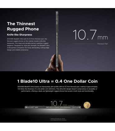 Doogee Blade 10 Ultra 8GB RAM 256GB ROM, Ultra Slim с IP68 защита