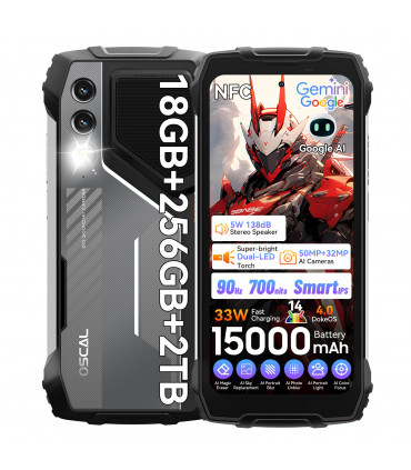 OSCAL Pilot 1 18GB RAM 256GB ROM, 15000 mAh с IP68 защита