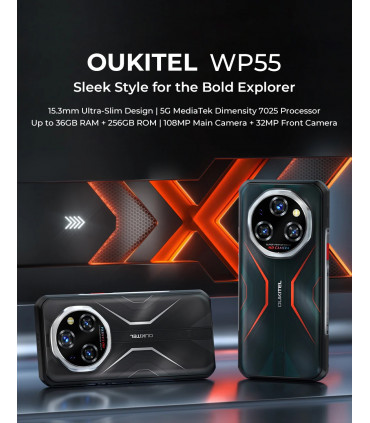 Oukitel WP55 5G 36GB RAM 256GB ROM с IP68 защита