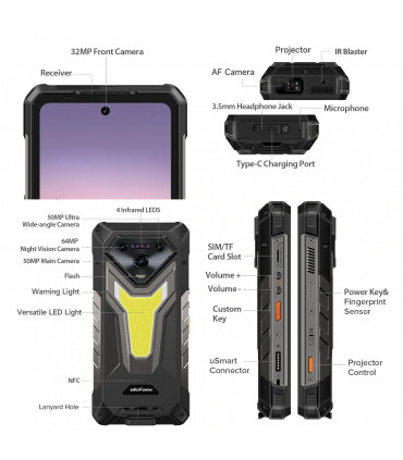 Ulefone Armor 34 Pro 5G 32GB RAM 512GB ROM 25500 mAh с IP68 защита