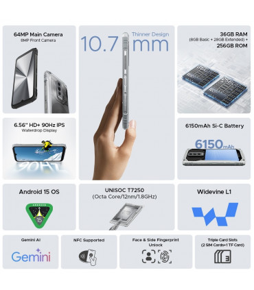 Doogee Blade 10 Ultra Energy 36GB RAM 256GB ROM, Ultra Slim с IP68 защита
