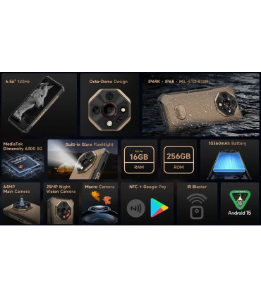 Ulefone Armor X16 Pro 5G 16GB RAM 256GB ROM с IP68 защита