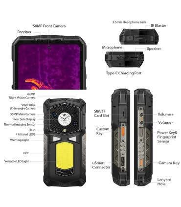 Ulefone Armor 29 Pro Thermal 5G 32GB RAM 512GB ROM с IP68 защита